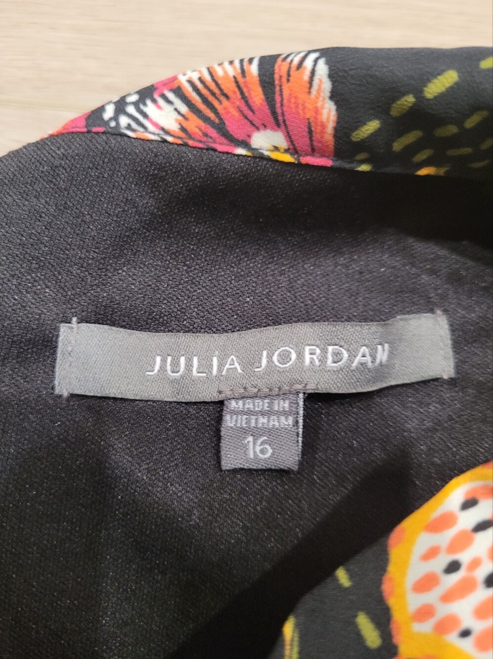 Julia Jordan Women 16 Floral Print Tie Neck Midi Dress NWT* - Picture 3 of 13